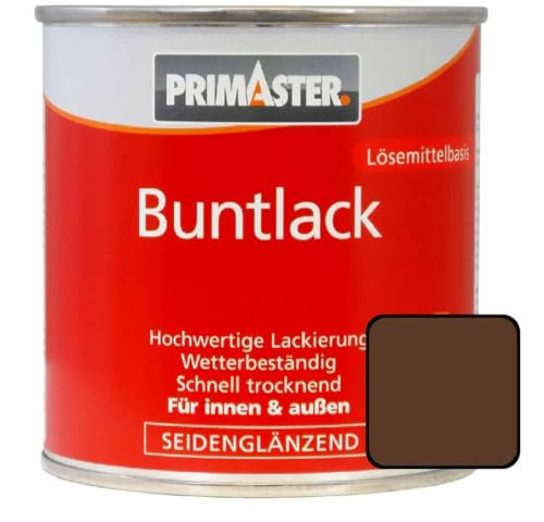 Primaster Buntlack 375ml Nussbraun Seidenglänzend Wetterbeständig Holz & Metall