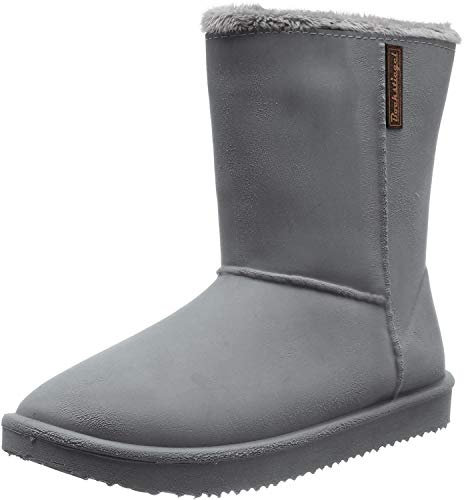 Bockstiegel Damen Mädchen Gummistiefel Vanessa-Woman Warmfutter im Boot -Design, Farbe:grau, Größe:39 EU