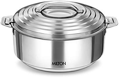 Milton Galaxia Stainless Steel Casserole, 7.5 Litre, Silver