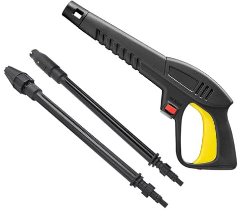 Pistola ad acqua ad alta pressione con lancia a getto variabile e lancia rotante, compatibile con idropulitrici Lavor