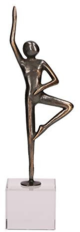 Butzon & Bercker Art-line 1-118941 Bronzefigur Ballerina Leichtigkeit auf Glassockel von Kerstin Stark