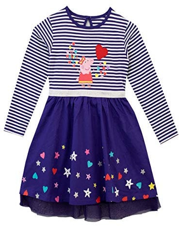 Peppa Wutz Mädchen Kleid Violett 122