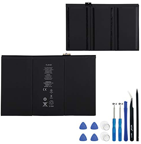 E-yiiviil Batterie de rechange A1389 compatible avec Pad 3 4 A1389 616-0591 616-0592 A1460 A1459 A1458 avec outils