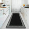 PHP Carpet Runners for Hallways Non-Slip Long & Wide Heavy-Duty Plain Super Absorbent Area Rugs, Stair Carpet and Kitchen Anti-slip Floor Mats - Greeky Rug (Black & White, 80 x 300 cm - Long Runner)