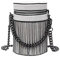 FONETTOS Y2K Punk Tasche Quaste Totes Gothic Tasche Frauen Schultertaschen Sourpuss Rock Mode Crossbody Handtasche, A-weiß