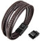Speroto armband herren lederarmband herren leder armband für männer herren armband(braun style C,20cm)