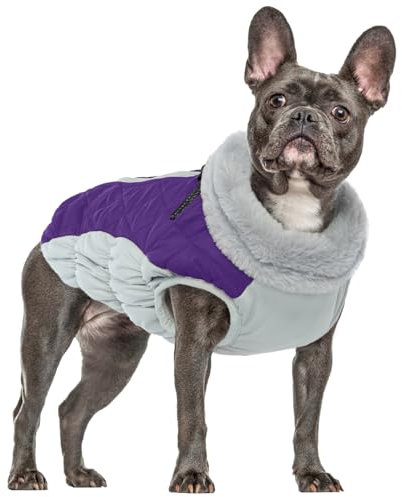 Hundejacke Mittelgroße Hunde, Wintermantel Hund Hundemantel für Mittlere Hunde Hundekleidung Winter Hunde Klamotten(Lila, M)