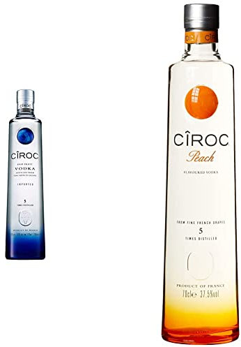 Cîroc Peach Vodka aux arômes naturels de Pêche 70 cl & Cîroc ultra premium vodka 70cl