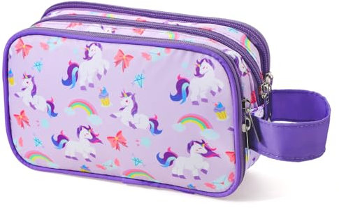 Hapycat Vipdeal Kinder Kulturbeutel für Mädchen und Jungen, Einhorn-Violett