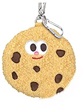 Mädchen Mini Plüsch Cookie Münze Geldbeutel niedlich Kinder Cartoon Münze Tasche mit Reißverschluss kleine Geldbörse schrulligen Ausdruck Crossbody Bag (Bild 2,Eine Größe)
