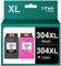 Coloran 304 XL Multipack Kompatible für HP 304 Druckerpatronen, für HP Envy 5030 5010 5000 5032 5020 HP DeskJet 2600 2620 2630 2633 3750 3762 3700 3720 3730 3733 (2er-Pack Schwarz, Farbe)
