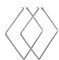 JewelryWe Ohrringe Damen Quadrat Creolen - Große Rechteck Geometrische Ohrringe Elegant Huggie Creolen Ohrstecker für Frauen Mädchen Silber