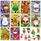 Bimkole 40 Blätter Weihnachtsparty Aufkleber, DIY Sticker Weihnachtsbaum Schneemann Rentier Charakter-Aufkleber, Weihnachts-Bastel Aufkleberbögen für Kinder Winter-Weihnachtsparty-Aktivitäten