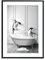 1M® Poster - Badezimmer Deko Bilder - stilvoller Kunstdruck - schwarz weiß Wandbilder - WC Deko - DIN A3 Pinguin