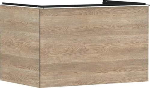 hansgrohe Xelu Q Waschtischunterschrank, 780x550, 1 Schubkasten, für Konsolen mit Aufsatzwaschtisch, geschliffen, 5405, Farbe: Möbel Eiche Natur/Griff Chrom