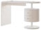 Vicco Schreibtisch Lara, Arbeitstisch für das Büro, Weiß Hochglanz, 120 x 50 cm mit 2 Schubladen