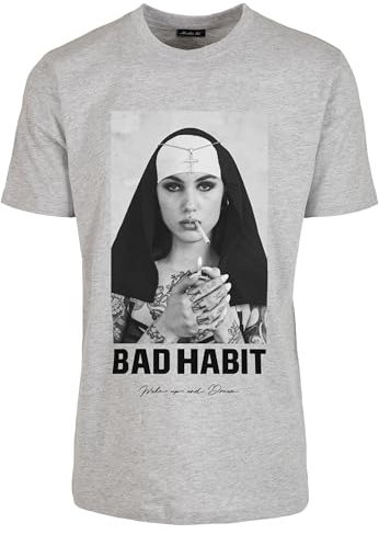 Mister Tee Herren Bad Habit Tee Heather Grey, M