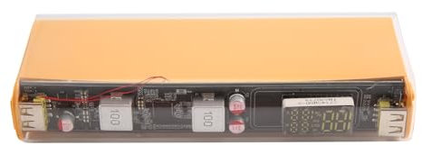 Evzvwruak DIY Power Bank Case Powerbank Case Accessories Parts Fast Charging Board 100W with USB Type C Two-Way Suit 18650/21700 Battery Case Yellow