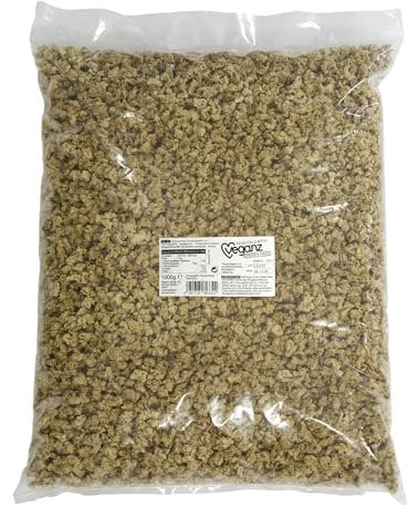 Veganz Erbsen-Hack 1000g | Erbsen Granulat 1 kg | ergibt 3-fache Menge | Vegane Fleischalternative aus Erbsenprotein | Hoher Proteingehalt | Ohne Soja | für Bolognese