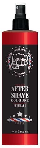 BROS - Eau de Cologne - After Shave Men - Duftwasser Rasierwasser, Erfrischt, kühlt, langanhaltender Duft, Pump-Spray - verhindert Rasurbrand und Pflegt nach der Rasur. (400ml, Ultimate)