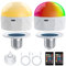 GCCATE E27 USB Rechargeable Light Bulb with Remote Control, 5W RGB Dimmable Color Changing Bulb, 3000mAh Battery Powered Light Bulbs, Detachable Touch Control Timing LED Bulb 2PACK