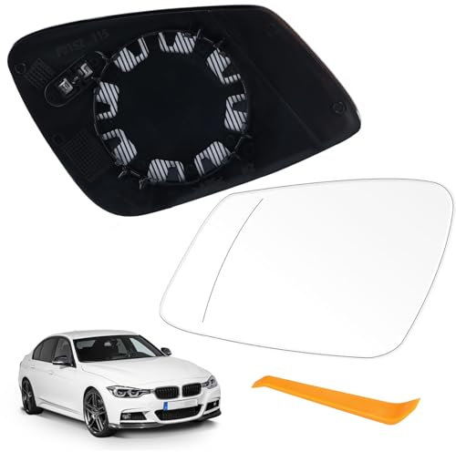 Spiegelglas Ersatz für BMW F01 F07 F10 F11 F20 F21 F22 F30 F31 F32 F34 F36 i3 beheizbar Ersatzspiegelglas Fahrerseite Außenspiegel Rückspiegelglas Seitenspiegelglas (Links)