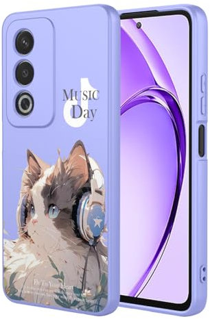 UPLAI Cover per OPPO A80 5G, Ultra Sottile Silicone Liquido Antiurto Custodia con Modello di Pittura 3D, Premio Morbido Fodera Fibra, Elegante Carino Caso. P4