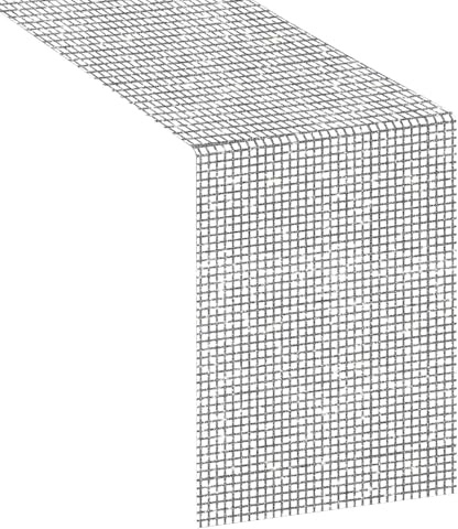 Disco Party Table Runner,Glitter Silver Disco Table Runner for Party Discos Birthday Celebration Wedding Decorations