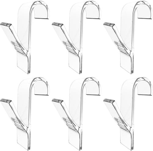 LICQIC 6 Pcs Towel Radiator Brackets Hooks, Bathroom Heated Towel Rail Hooks for All Standard Radiators, Clear