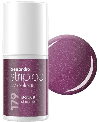 alessandro Striplac Peel-Off UV Gel Nagellack, Stardust Shimmer, 6,5ml | Hochpigmentierter UV Gel Nagellack, bis zu 15 Tage Halt, kratzfest, acetonfrei & abziehbar, HEMA-frei & vegan
