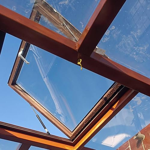 IBOWZ Fenetre De Toit, Puits de lumière Double Couche pour vérandas et greniers - Ouverture à 80°, Trappe de Secours Robuste et résistante