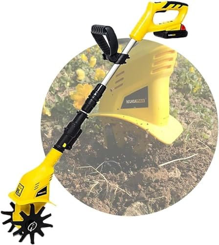 EPANO LXXW Garden Tiller 20V Cordless Electric Scarifier Handheld Rotavator Portable Electric Tiller with Rechargeable Battery, for Gardens Rotavator