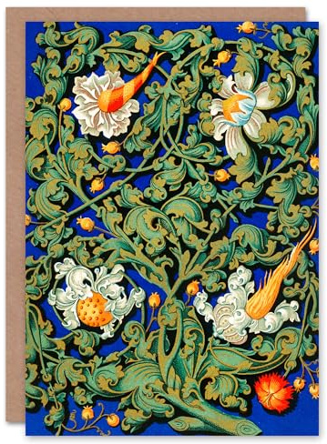 Artery8 Albert Racinet Art Card Vintage Middle Ages Floral Pattern