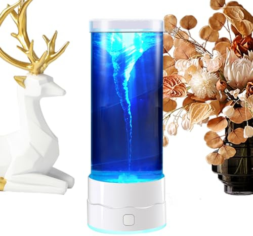 Holdes Tornado Lampe - Spaßige Neuheit & Entspannende Tischlampe | Wasserwirbel-Nachttischlampe Mit Tornado-Effekt - Für Zuhause Studentenzimmer Wohnung Arbeits- & Wohnbereiche
