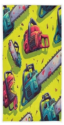 Towels Chainsaws Pattern Print On Fabric Hand Towels Soft Decorative Washcloth 40X70Cm For Spa Travel Cooking