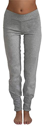 Leela Cotton Damen Yogahose Hose Bio-Baumwolle Freizeithose Sporthose Pilates (S, hellgrau)