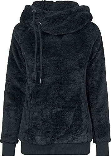 Urban Classics Damen Ladies Long Teddy Hoody black, XS