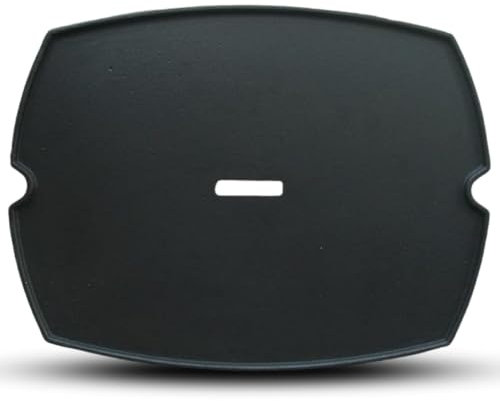 Campaquip Vollständige Grillplatte aus Gusseisen mit Ölablauflöchern für Weber Baby Q Grills Serie | Q100 | Q120 | Q1000 | Q1200 | Grillplatte für Gaskochen