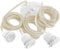 Hoopzi - Pendelleuchte 3 Flamming - 2,5m Textilkabel - 3 X E27 Fassung - Vintage, Industrial Für Esstisch, Wohnzimmer, Esszimmer, Zimmer, Schlafzimmer, Küche