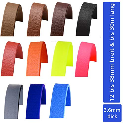 Beta BioThane Meterware 3,6 mm dick (Superheavy) - in Schwarz und 32 mm breit I schmutz- und wasserabweisend - bis zu 30m lang