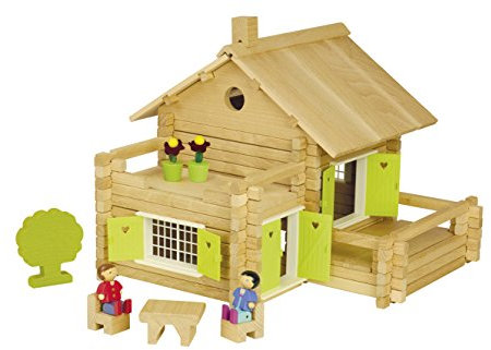 Jeujura 8047 Haus aus Rinden – 175 Teile, Blockhaus – 175-teilig, Einheitsgröße