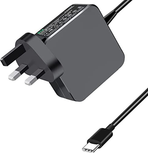 DTK 65W USB C Laptop Charger for ASUS Lenovo HP Dell ACER Google Chromebook Notebook Computer PC Power Cord Supply Lead AC Adapter Transformer Connector Type C