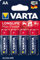 VARTA Batterie LONGLIFE Max Power, Alkali-Mangan, Mignon, AA, LR6, 1,5 V, 2.600 mAh (4 Stück), Sie erhalten 1 Packung á 4 Stück