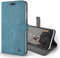 Snakehive Leather Wallet for iPhone XR - Real Leather Wallet Phone Case with Viewing Stand and Card Holder - Flip Folio Cover with Card Slots (Teal)
