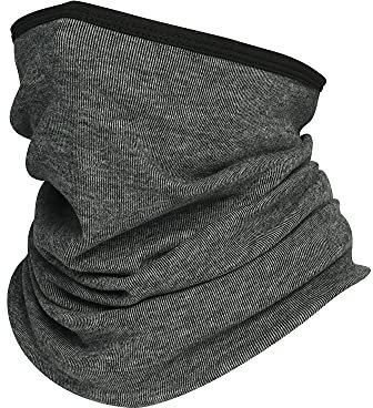 Oscenny Snood Elastic End Finished Locked Thermal Long Size Snood Cover Nose Neck Mouth and Ears Snoods for Men Women Skiing Cycling Motorcycle Running Biking Winter(Gray)