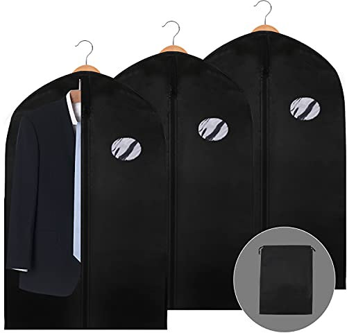 Einfeben 3 Stück Kleidersack Anzug 100 x 60cm inkl. Schuhbeutel Anzugtasche Kleidersäcke Kleiderhülle Anzugsack Abendkleid Brautkleid Mäntel Hemden Mottenschutz Wasserdicht