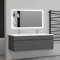 AICA sanitaire Meuble de Salle de Bain, Meuble de Rangement avec lavabo, Meuble sous Vasque Suspendu Anthracite 120 x P 45 x H 40cm