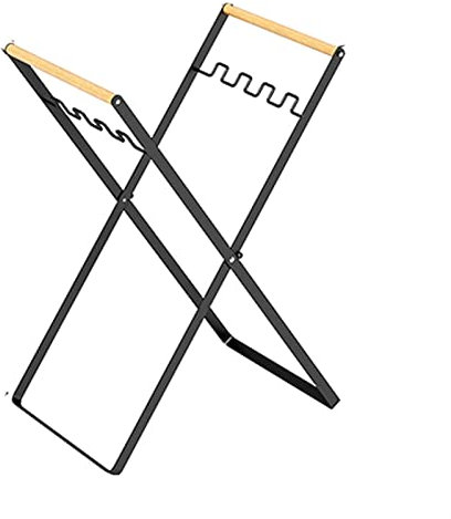 zlw-shop Contenedor de Residuos Clasificación al Aire Libre Bote de Basura Camping Plegable Camping Picnic Rack Portátil Hogar de la Bolsa de Basura Creativa, Blanco/Negro Cubo de Basura y Reciclaje