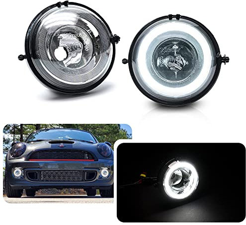 njssjd LED Tagfahrlicht Halo Ring DRL Nebelscheinwerfer für Mini Cooper R55 Clubman R56 R57 R58 R59 R60 Countryman R61 Paceman