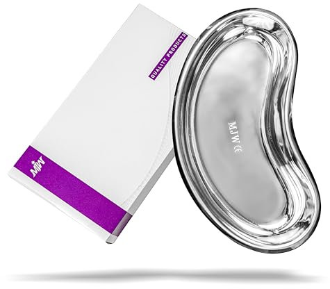 MJW Surgical Kidney Dish Curved Shape 8.3 Dish Basin Stainless Steel Tray for Medical, Dentistry, Veterinary Use